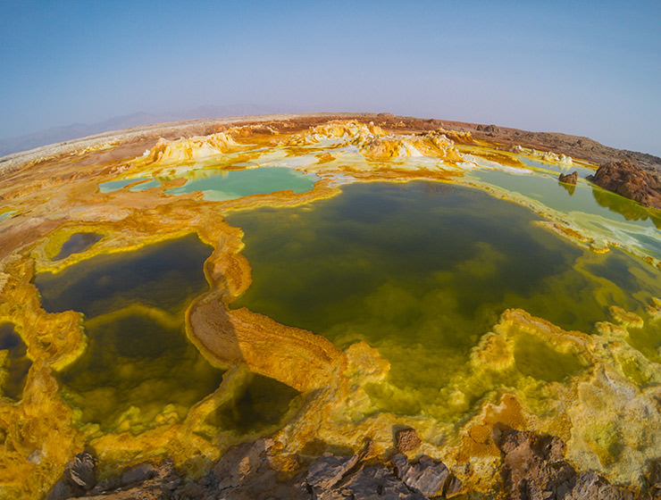 Unearthly colorful landscape at Dallol, Danakil Depression, Ethiopia, the hottest place on Earth, photo by Ivan Kralj