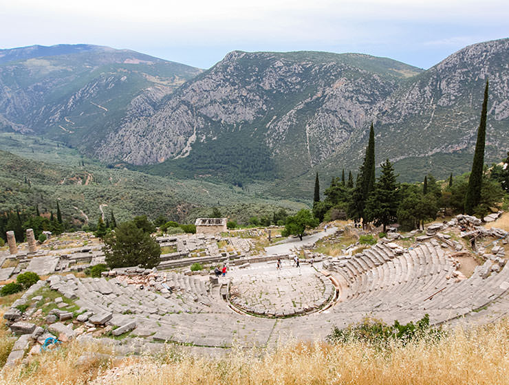 Theater at Delphi Archeological Site in Delphi, center of the world, Greece, photo by Ivan Kralj