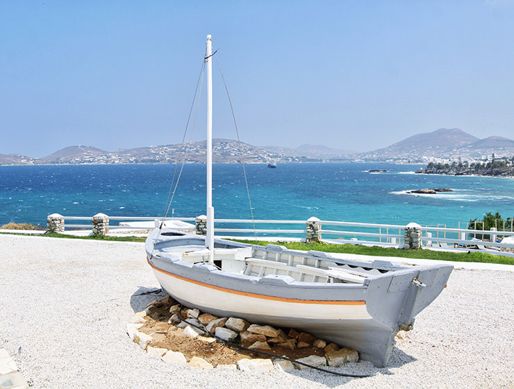A small boat on the shores of Paros Bay in Greece - what have been the bestselling bookings for accommodation properties in 2018 according to Pipeaway's readers? photo by Ivan Kralj