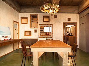 Dining room at Nui hostel in Tokyo, Japan, photo copyright by Nui.