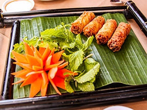 Spring rolls at Seahorse Resort in Phan Thiet, photo by Ivan Kralj