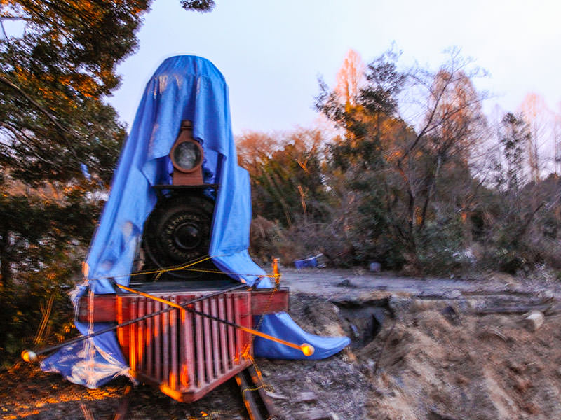 Locomotive of the train that was once driving the visitors around Nara Dreamland theme park, in Nara, Japan, photo by Ivan Kralj