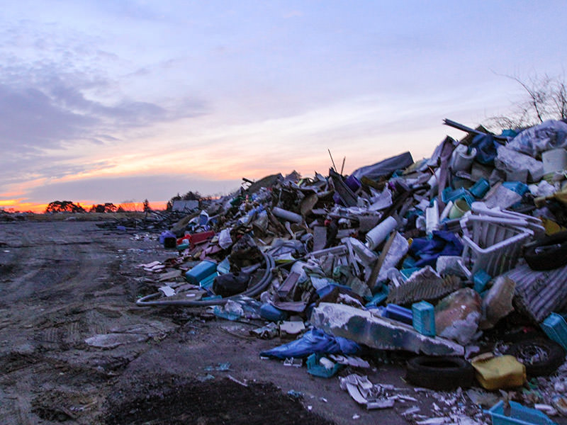 Debris at the site of the former amusement park Nara Dreamland in Nara, Japan, photo by Ivan Kralj