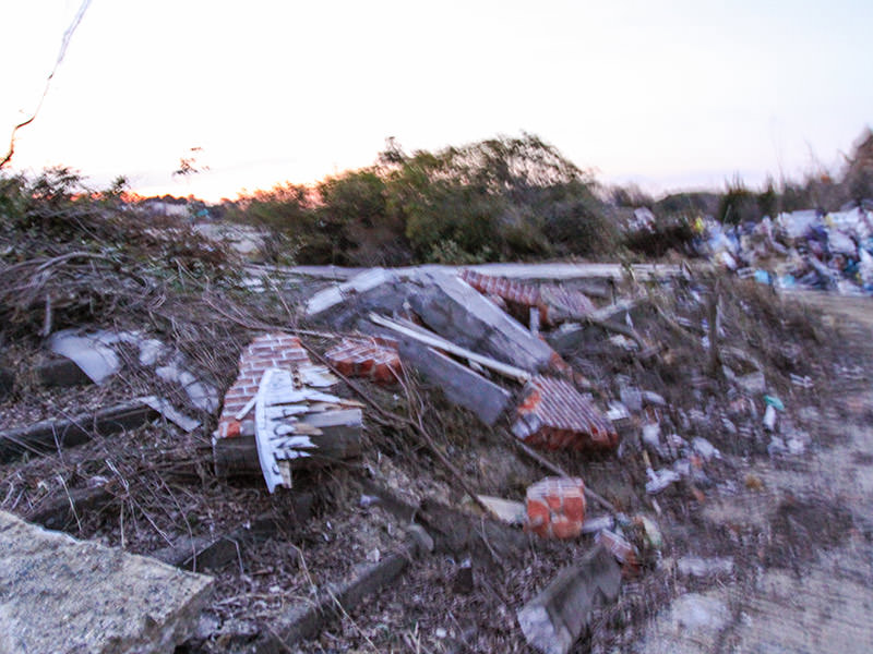 Debris at the site of the former amusement park Nara Dreamland in Nara, Japan, photo by Ivan Kralj