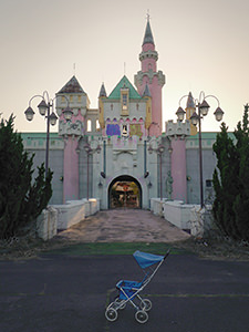 Sleeping beauty castle in former amusement park Nara Dreamland in Nara, Japan, photo by Victor Habchy