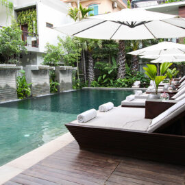 Jaya House River Park hotel swimming pool, in Siem Reap, Cambodia, photo by Ivan Kralj