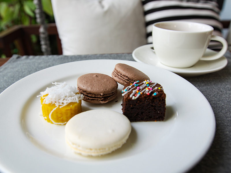 Cakes served for breakfast at the restaurant of Jaya House River Park hotel, in Siem Reap, Cambodia, photo by Ivan Kralj