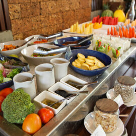 Breakfast buffet at the restaurant of Jaya House River Park hotel, in Siem Reap, Cambodia, photo by Ivan Kralj