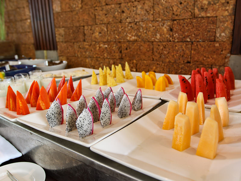 Fruit at the breakfast buffet at the restaurant of Jaya House River Park hotel, in Siem Reap, Cambodia, photo by Ivan Kralj