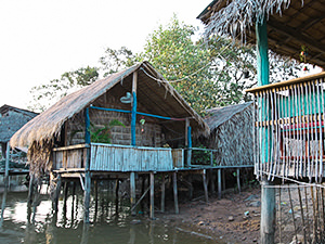 Bungalow on water at Man'Groove Guesthouse in Kampot, Cambodia, photo by Ivan Kralj