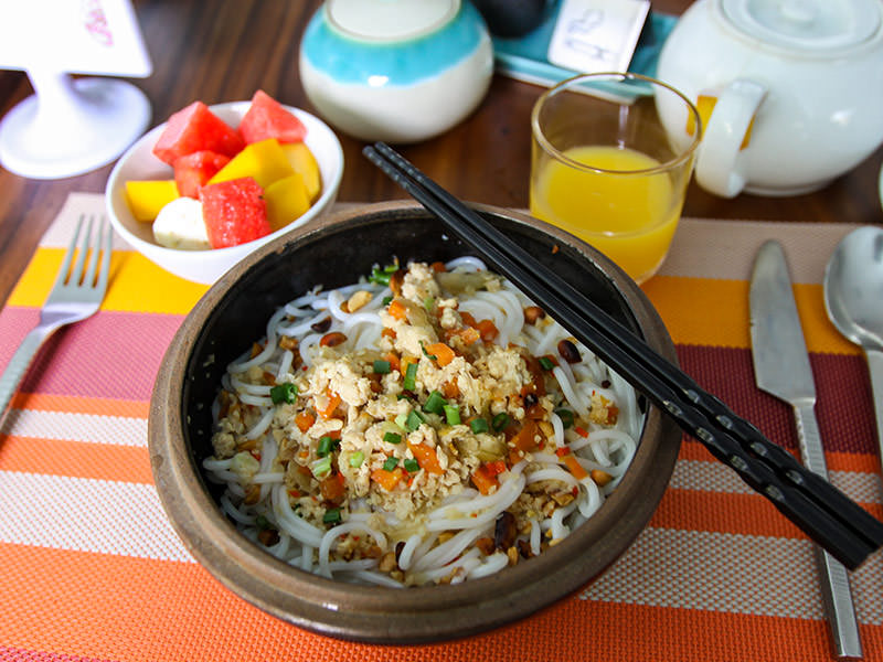 Noodle dish at Rambutan Resort Phnom Penh, Cambodia, photo by Ivan Kralj