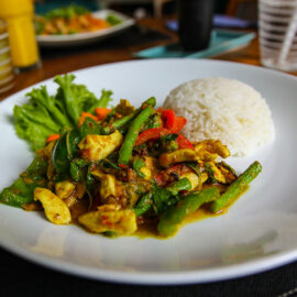 Beef Lok Lak dish at Rambutan Resort Phnom Penh, Cambodia, photo by Ivan Kralj