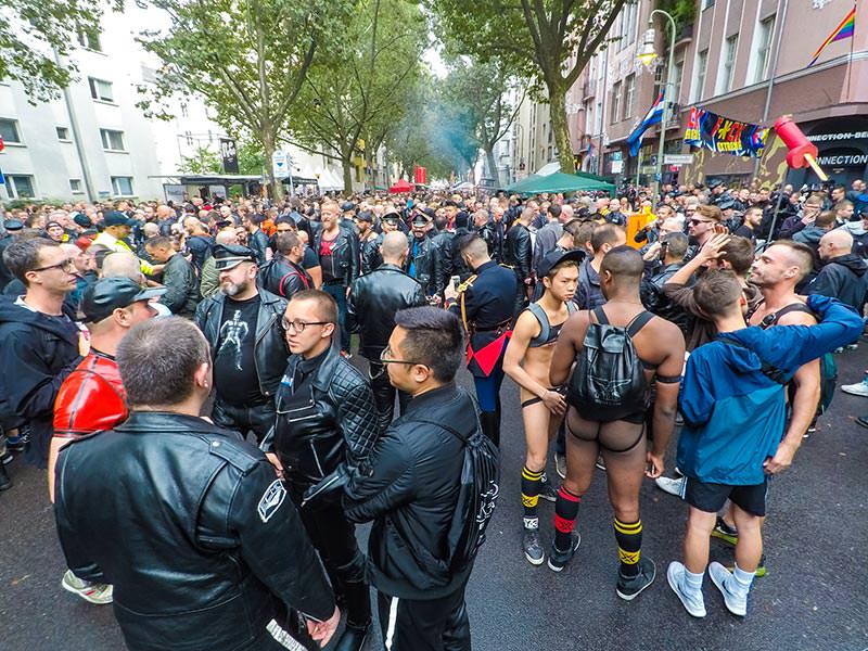 People at Folsom Europe Street Fair, the biggest European gay fetish event, in Berlin, Germany, photo by Ivan Kralj