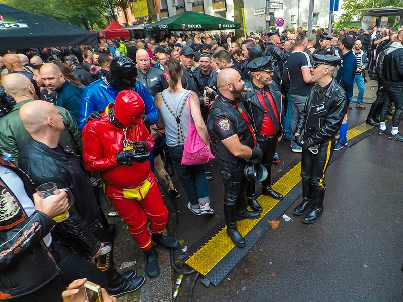People at Folsom Europe Street Fair, the biggest European gay fetish event, in Berlin, Germany, photo by Ivan Kralj