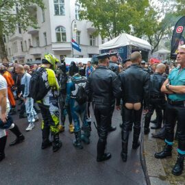People at Folsom Europe Street Fair, the biggest European gay fetish event, in Berlin, Germany, photo by Ivan Kralj