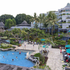 Hyatt Regency Yogyakarta hotel exterior with swimming pool in Jogjakarta, Indonesia, photo by Ivan Kralj