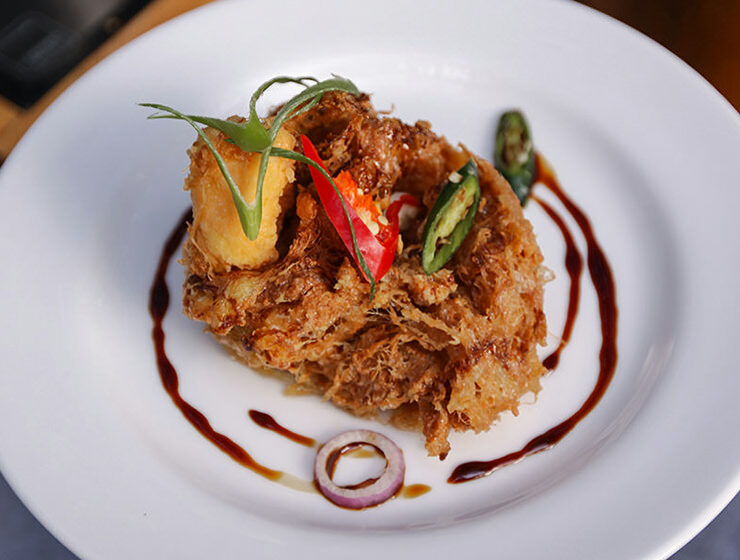 Lava egg Merapi, signature egg dish, at Kemangi Bistro restaurant in Hyatt Regency Yogyakarta hotel in Jogjakarta, Indonesia, photo by Ivan Kralj