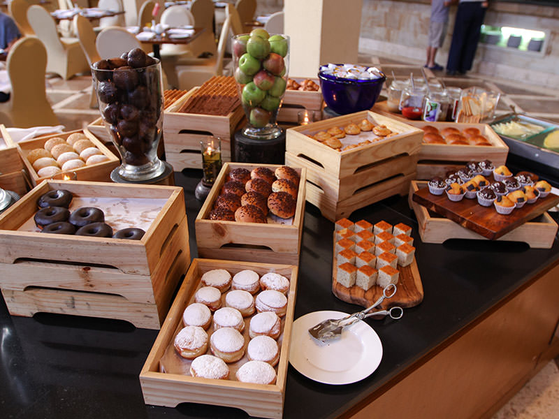 Various cakes and doughnuts at Kemangi Bistro restaurant in Hyatt Regency Yogyakarta hotel in Jogjakarta, Indonesia, photo by Ivan Kralj