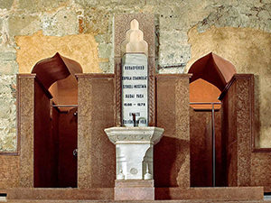 One of the places in Rudas Baths where customers can drink the spring water that supposedly has healing effects, Budapest, Hungary
