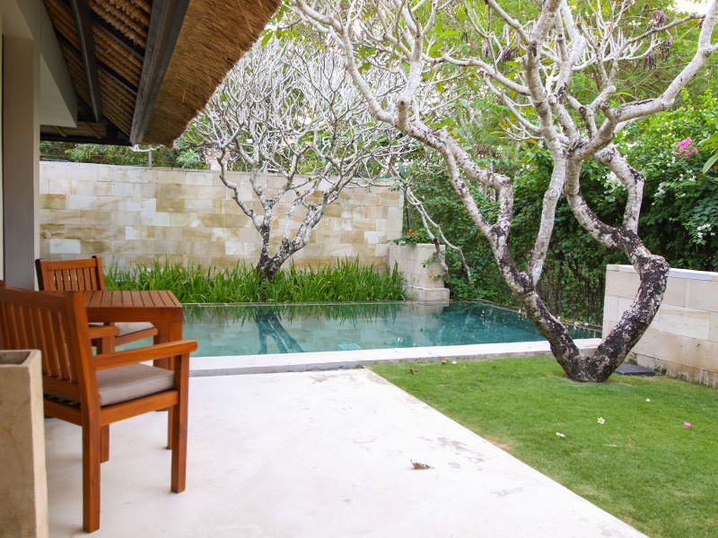 The private swimming pool in front of the private pavilion at the Balé resort in Nusa Dua, Bali, Indonesia, photo by Ivan Kralj