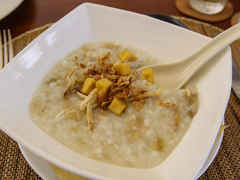 Bubur Ayam for the breakfast in the Faces restaurant at the Balé resort in Nusa Dua, Bali, Indonesia, photo by Ivan Kralj