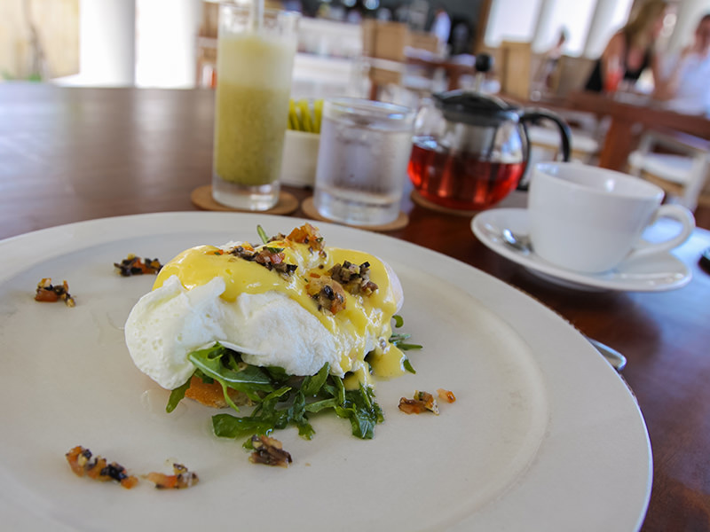 Poached egg for the breakfast in the Faces restaurant at the Balé resort in Nusa Dua, Bali, Indonesia, photo by Ivan Kralj