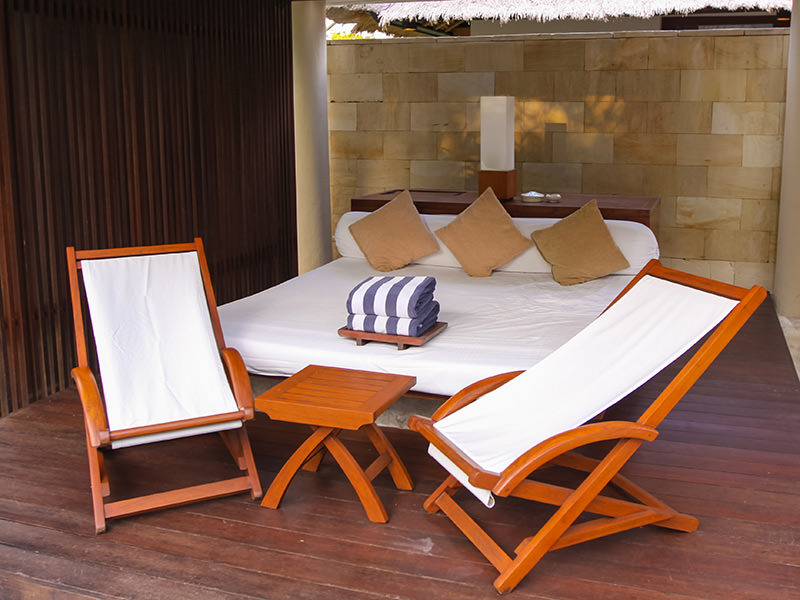The daybed in the private pavilion at the Balé resort in Nusa Dua, Bali, Indonesia, photo by Ivan Kralj
