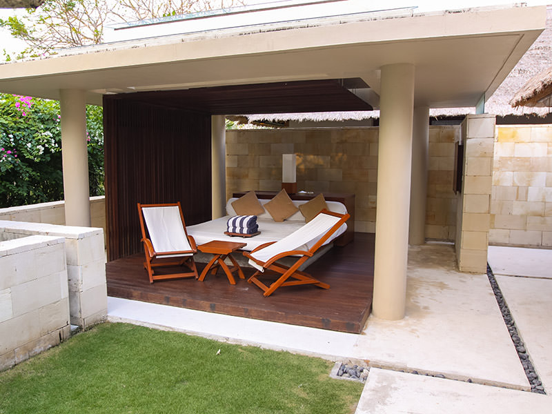 The daybed in the private pavilion at the Balé resort in Nusa Dua, Bali, Indonesia, photo by Ivan Kralj