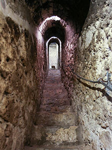 The secret staircase connecting the first and the third floor of Bran Castle was forgotten and discovered during 1927 renovation, in Transylvania, Romania, photo by Ivan Kralj