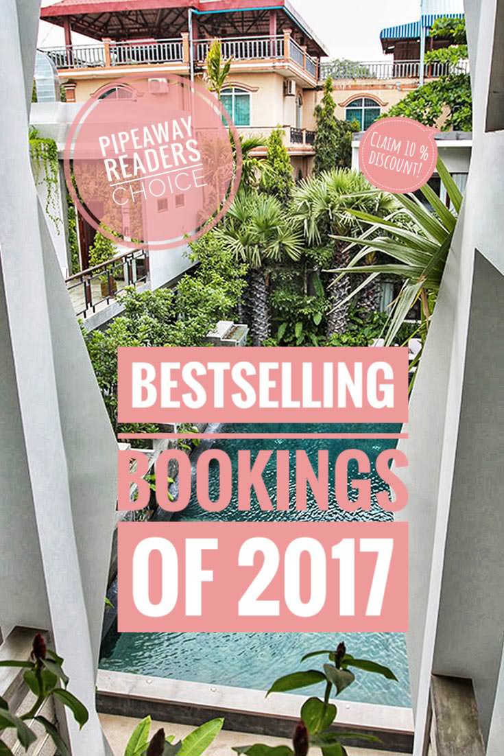 Pipeaway readers have spoken - in 2017 these were the best selling booking.com properties in Asia among our users. Visit the website to get your 10 % discount for your first hotel booking!