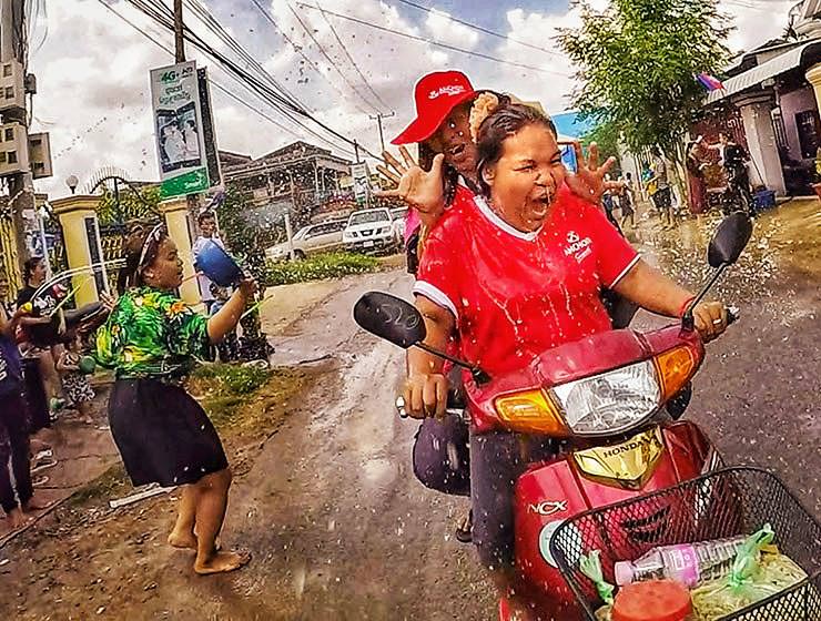Songkran Cambodia Water Fight Festival for Khmer New Year
