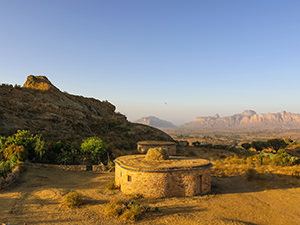 First morning sunshines at Gheralta Lodge with Gheralta Mountains in the backdrop, Ethiopia, photo by Ivan Kralj