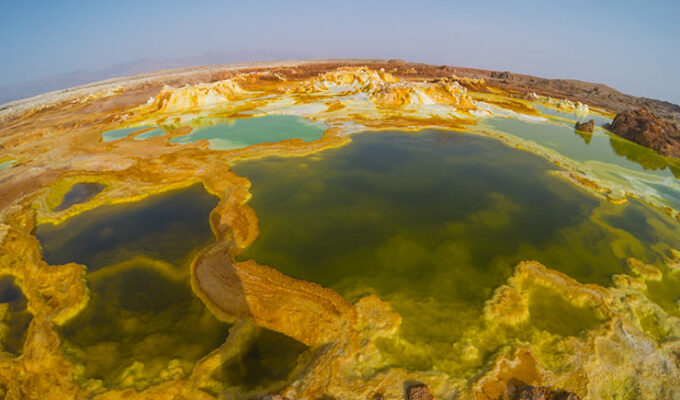 Unearthly colorful landscape at Dallol, Danakil Depression, Ethiopia, the hottest place on Earth, photo by Ivan Kralj