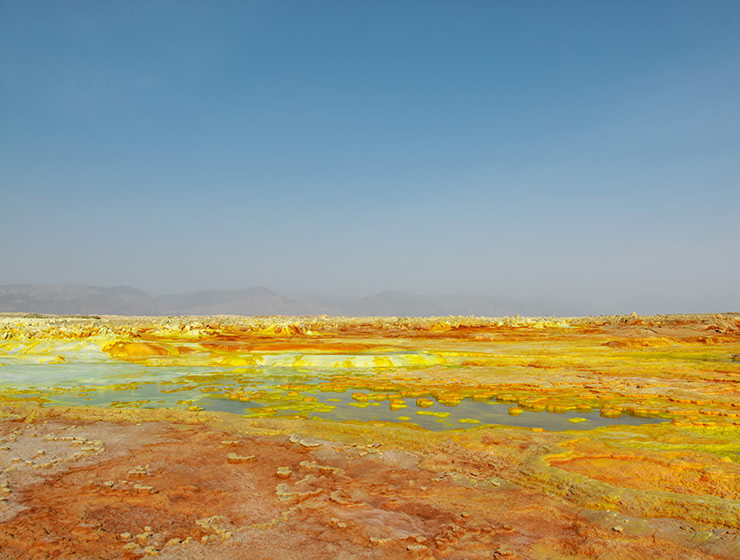 Unearthly colorful landscape at Dallol, Danakil Depression, Ethiopia, the hottest place on Earth, photo by Ivan Kralj
