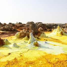 Unearthly colorful landscape at Dallol, Danakil Depression, Ethiopia, the hottest place on Earth, photo by Ivan Kralj