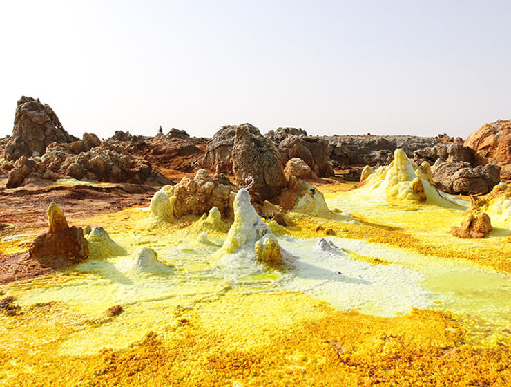 Unearthly colorful landscape at Dallol, Danakil Depression, Ethiopia, the hottest place on Earth, photo by Ivan Kralj