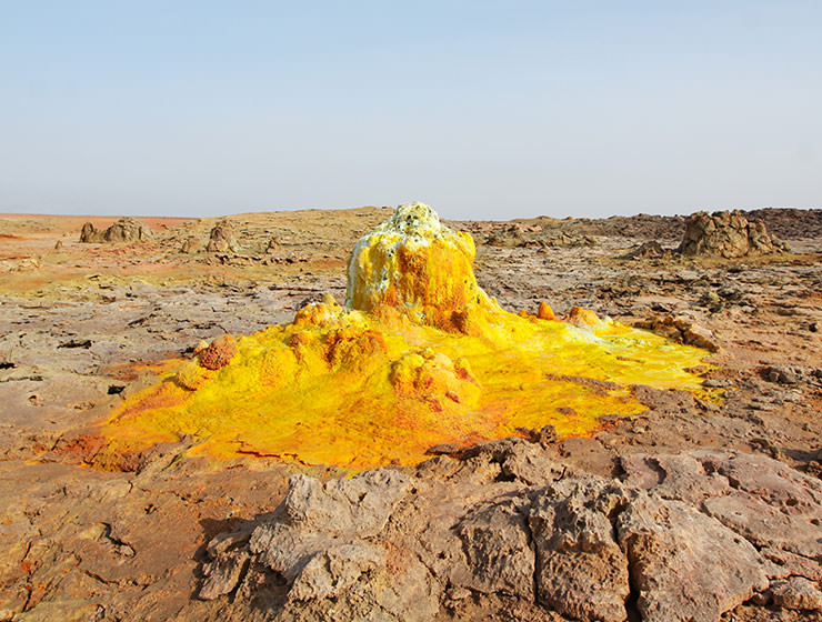 Unearthly colorful landscape at Dallol, Danakil Depression, Ethiopia, the hottest place on Earth, photo by Ivan Kralj