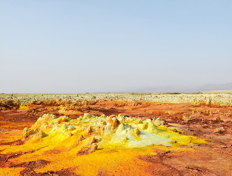 Unearthly colorful landscape at Dallol, Danakil Depression, Ethiopia, the hottest place on Earth, photo by Ivan Kralj