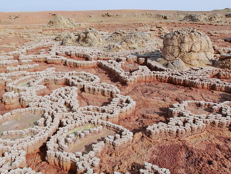 Unusual rock formations at Dallol, Danakil Depression, Ethiopia, the hottest place on Earth, photo by Ivan Kralj