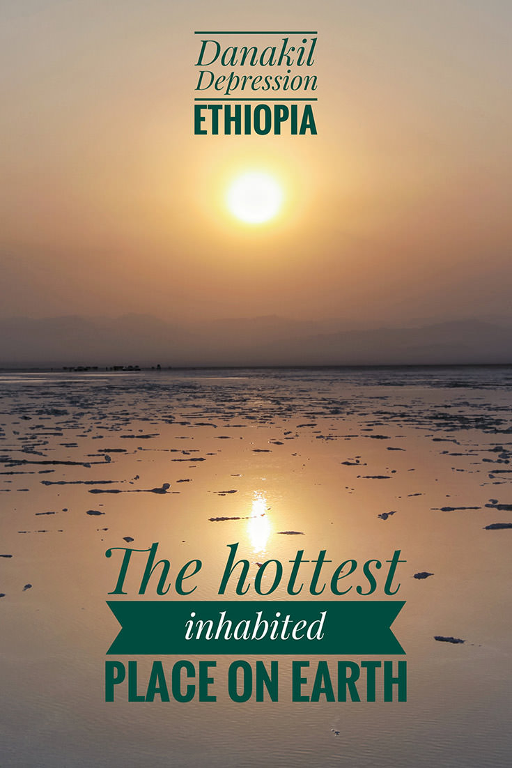 Danakil Depression in Ethiopia is the hottest inhabited place on Earth. Its daily temperatures can reach 50 degrees Celsius