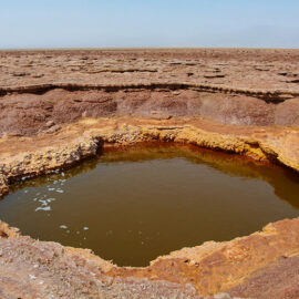 Acidic lake in Danakil Depression, Ethiopia, the hottest place on Earth, photo by Ivan Kralj