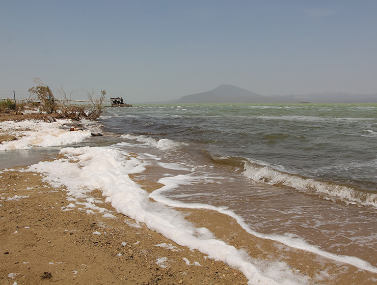 Lake Afrera or Lake Giulietti, the salt water lake in Danakil Depression, Ethiopia, the hottest place on Earth, photo by Ivan Kralj