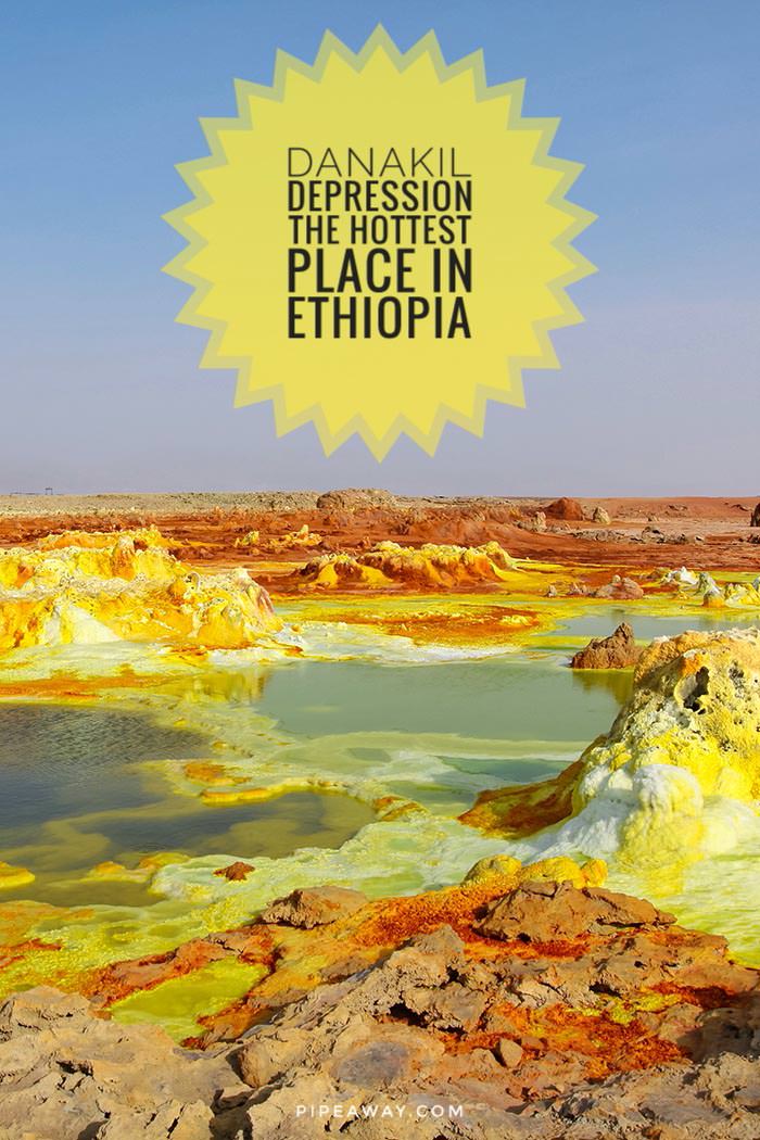 Danakil Depression in Ethiopia is the hottest inhabited place on Earth. The daily temperature in this desert can reach 50 degrees Celsius.