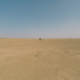 Toyota Land Cruiser riding through the desert in Danakil Depression, Ethiopia, the hottest place on Earth, photo by Ivan Kralj