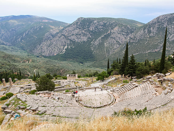 Theater at Delphi Archeological Site in Delphi, center of the world, Greece, photo by Ivan Kralj
