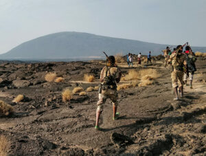 Military escort at Erta Ale volcano in Danakil Depression, Ethiopia, the hottest place on Earth, photo by Ivan Kralj