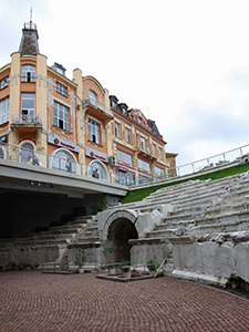 Roman Stadium under the main pedestrian street in Plovdiv, Bulgaria, the oldest city in Europe, photo by Ivan Kralj