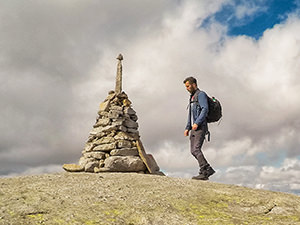 One of the cairns (stone pile) on Kjerag Mountain trek, Norway, photo by Ivan Kralj