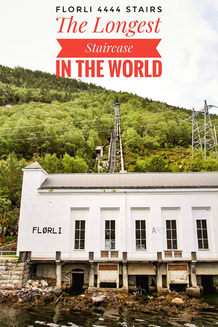 After the closing of Flørli power station, buildings were converted into the Flørli 4444 hostel & café, and maintenance stairway for the pipeline became the tourist attraction - the longest staircase in the world. If you are hiking in Norway and Lysefjord, this challenge should not be missed!