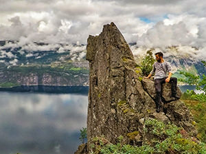 Kallelifjellet and Kalleligjelet are two unusual rocks above the abyss of Lysefjord, another daredevils' magnet for hikers who want to find Kalleliklumpen, the hovering boulder at Flørli, Norway, photo by Ivan Kralj